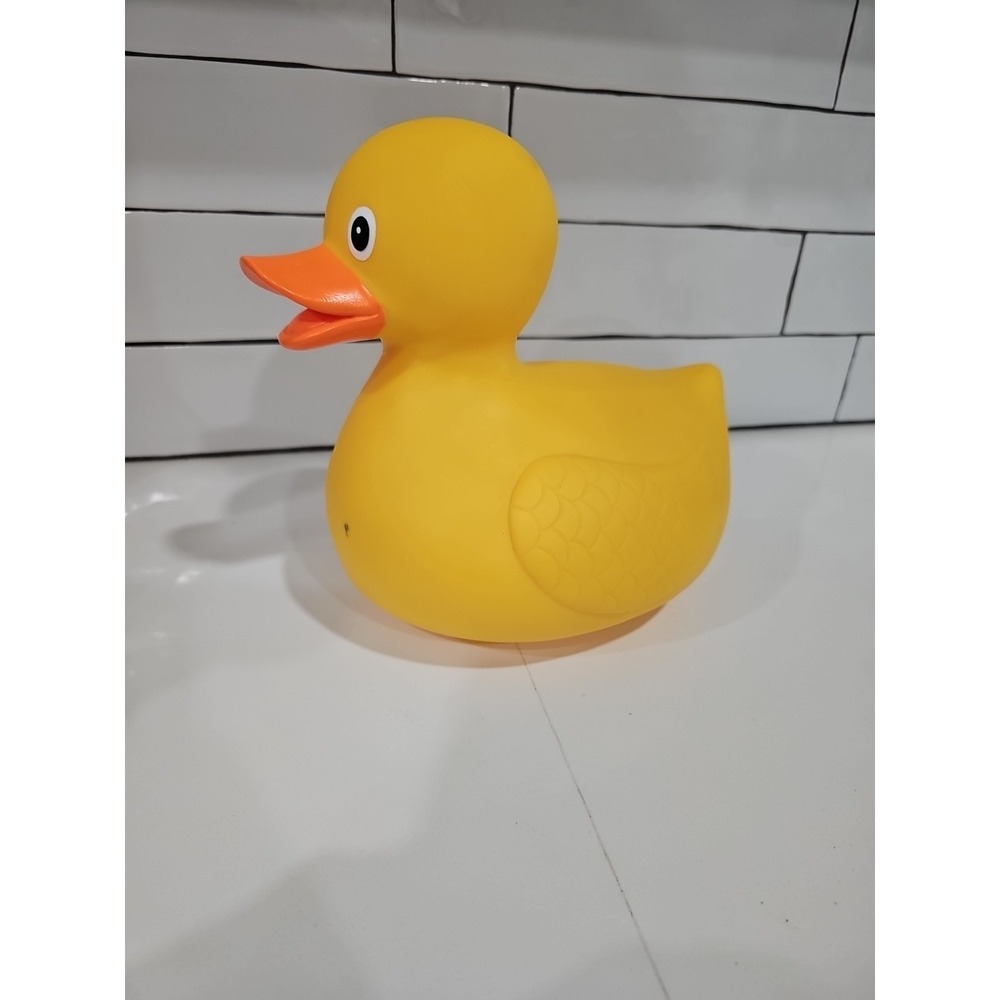 Jumbo Toysmith Yellow Rubber Duck Toy 8.5" x 9" x 6" Bath time Toy Rubber Ducky